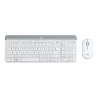 Produktbild för Logitech Slim Wireless Combo MK470 - sats med tangentbord och mus - USA, internationellt - offwhite Inmatningsenhet