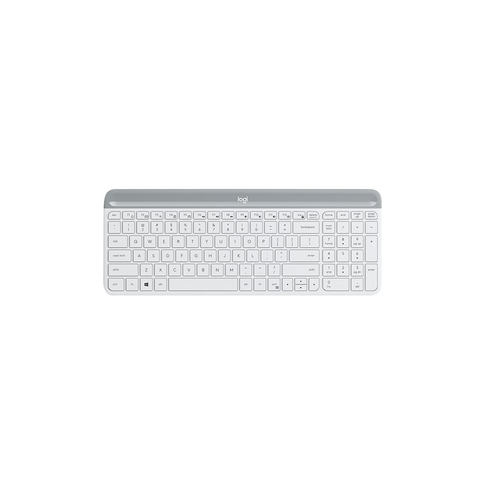 Produktbild för Logitech Slim Wireless Combo MK470 - sats med tangentbord och mus - USA, internationellt - offwhite Inmatningsenhet
