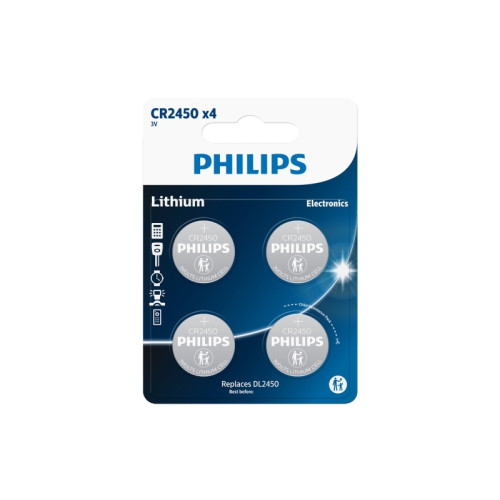Philips PHILIPS knappcellsbatteri litium CR2450 4-pack