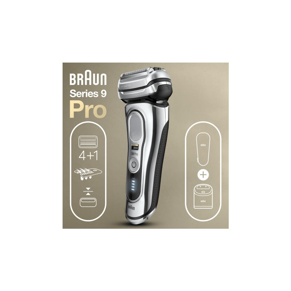 Produktbild för Braun Series 9 Pro 81747620, Folierakapparat, Krom, LED, Bat...