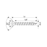 Produktbild för SPAX 1191010350203, Skruv, Zink, Trä, Platt huvud, Torx, Blå