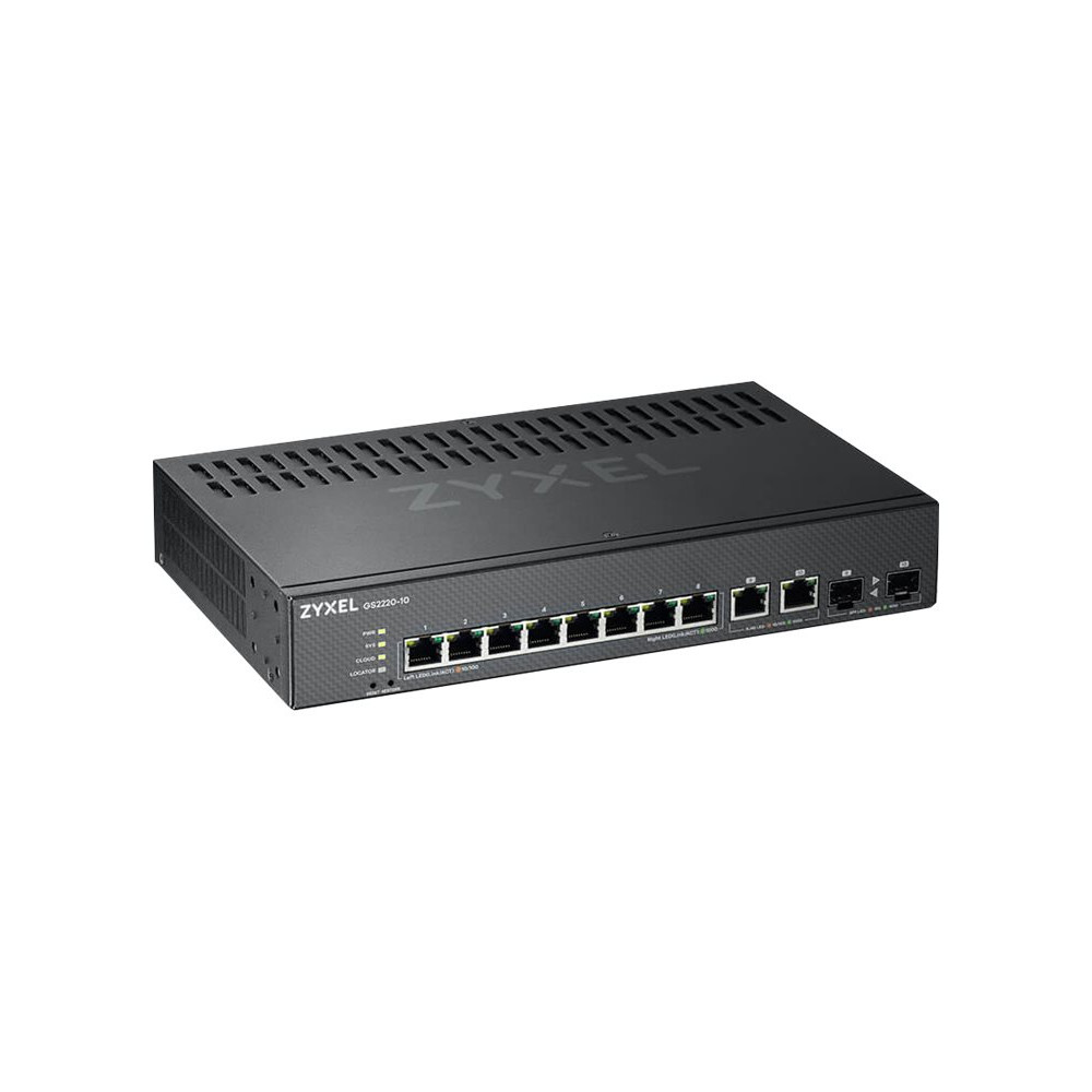 Produktbild för Zyxel GS2220-10 - switch - 8 portar - Administrerad - rackmonterbar
