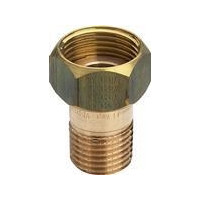Produktbild för Viega röd mässing/bronsskrusning, flacktätande med 1" överfa...