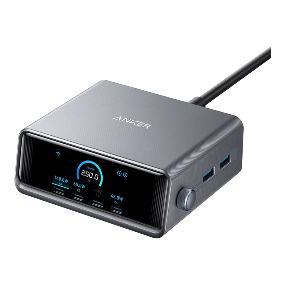 Produktbild för Anker Prime strömadapter - GaNPrime - 4 x USB-C, 2 x USB - 250 Watt