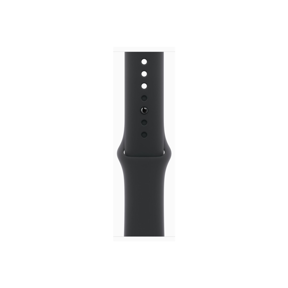 Produktbild för Apple Watch Series 11 (GPS) - rymdgrå aluminium - smart klocka med sportband - svart - 64 GB