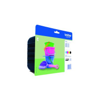 Produktbild för Brother LC221 Value Pack - 4-pack - svart, gul, cyan, magenta - original - bläckpatron