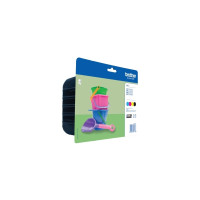 Produktbild för Brother LC221 Value Pack - 4-pack - svart, gul, cyan, magenta - original - bläckpatron