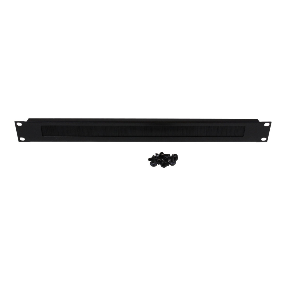 Produktbild för StarTech.com 1U High-density Brush Strip Cable Management Panel - Sturdy Steel Horizontal Data Centre Cable Management Panel (CMBRUSH1U) - rackpanel för kabelhantering - 1U