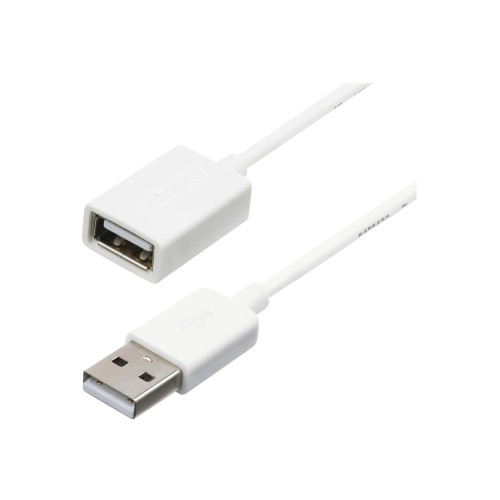 StarTech.com StarTech.com 3m White USB 2.0 Extension Cable Cord - A to A - USB Male to Female Cable - 1x USB A (M), 1x USB A (F) - White, 3 meter (USBEXTPAA3MW) - USB-förlängningskabel - USB till USB - 3 m