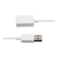 Produktbild för StarTech.com 3m White USB 2.0 Extension Cable Cord - A to A - USB Male to Female Cable - 1x USB A (M), 1x USB A (F) - White, 3 meter (USBEXTPAA3MW) - USB-förlängningskabel - USB till USB - 3 m