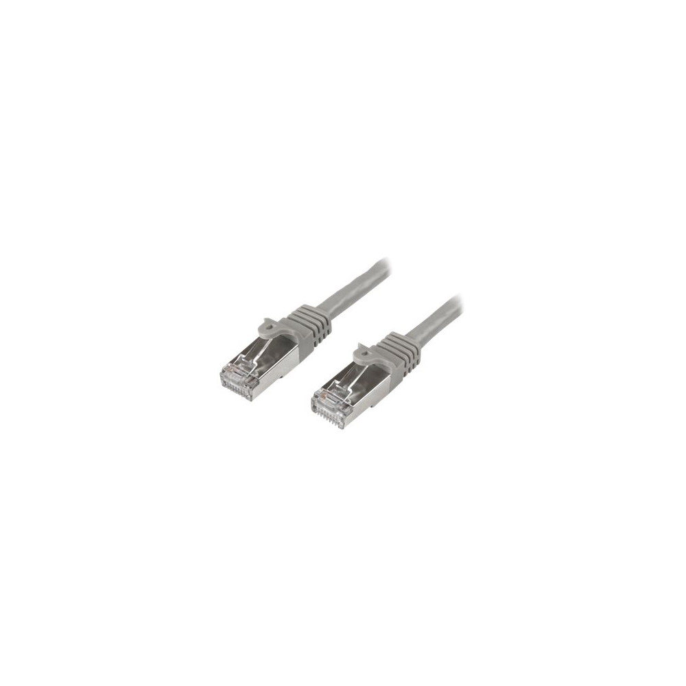 Produktbild för Startech 1m CAT6 Ethernet Cable, 10 Gigabit Shielded Snagless RJ45 100W PoE Patch Cord, CAT 6 10GbE SFTP Network Cable w/Strain Relief, Grey, Wiring is UL Certified/TIA - Category 6 - 26AWG (N6SPAT1MGR) - patch-kabel - 1 m - grå