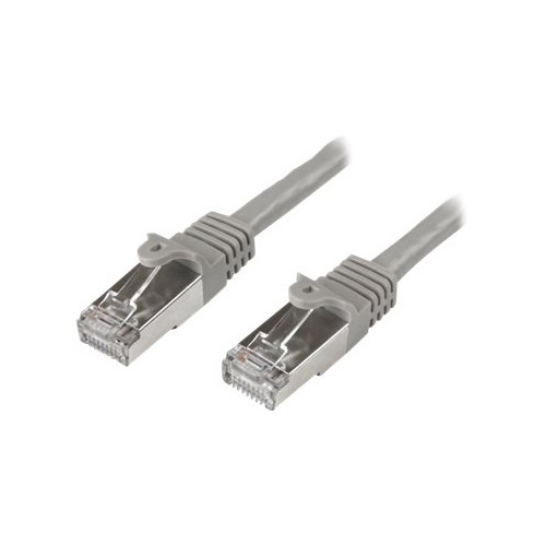 StarTech.com Startech 1m CAT6 Ethernet Cable, 10 Gigabit Shielded Snagless RJ45 100W PoE Patch Cord, CAT 6 10GbE SFTP Network Cable w/Strain Relief, Grey, Wiring is UL Certified/TIA - Category 6 - 26AWG (N6SPAT1MGR) - patch-kabel - 1 m - grå