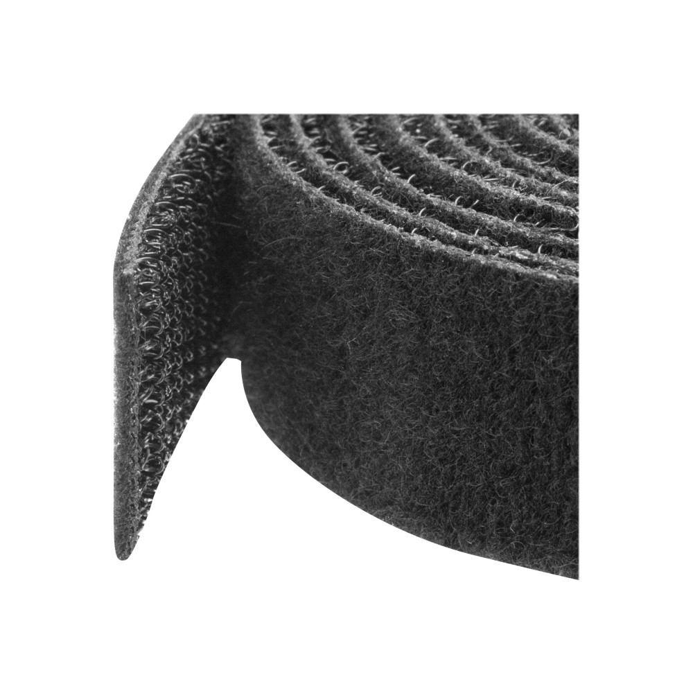 Produktbild för Startech 50ft. Hook and Loop Roll - Cut-to-Size Reusable Cable Ties - Bulk Industrial Wire Fastener Tape - Adjustable Fabric Wraps - Black (HKLP50) - kabelbandsrulle
