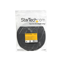 Produktbild för Startech 50ft. Hook and Loop Roll - Cut-to-Size Reusable Cable Ties - Bulk Industrial Wire Fastener Tape - Adjustable Fabric Wraps - Black (HKLP50) - kabelbandsrulle