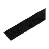 Produktbild för Startech 50ft. Hook and Loop Roll - Cut-to-Size Reusable Cable Ties - Bulk Industrial Wire Fastener Tape - Adjustable Fabric Wraps - Black (HKLP50) - kabelbandsrulle