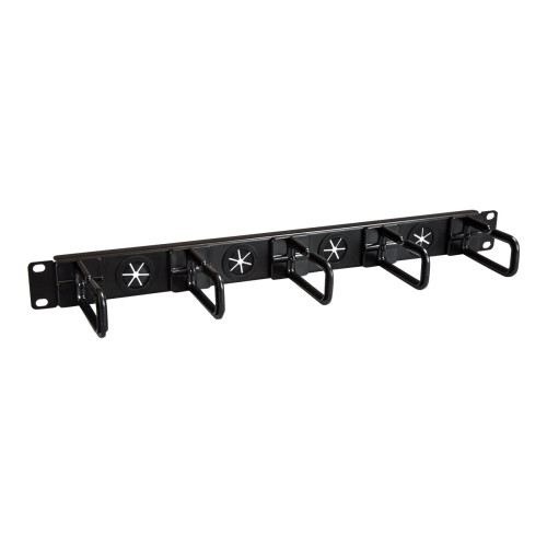 StarTech.com StarTech.com 1U 19" Cable Management Organizer, D Ring Hook Network/Server Rack Cord Manager, Data Center Horizontal Wire Panel with Passthrough Holes with Mounting Hardware, EIA/ECA-310-E - 1U Ring Hook Organizer (CABLMANAGERH) - kabelhållarsats för rack