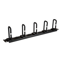 Produktbild för StarTech.com 1U 19" Cable Management Organizer, D Ring Hook Network/Server Rack Cord Manager, Data Center Horizontal Wire Panel with Passthrough Holes with Mounting Hardware, EIA/ECA-310-E - 1U Ring Hook Organizer (CABLMANAGERH) - kabelhållarsats för rack