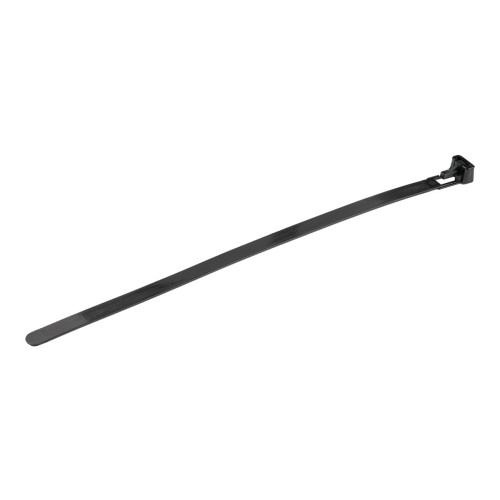 StarTech.com StarTech.com 20cm(8") Reusable Cable Ties, 7mm(1/4") wide, 50mm(1-7/8") Bundle Dia. 22kg(50lb) Tensile Strength, Releasable Nylon Ties, Indoor/Outdoor, 94V-2/UL Listed, 100 Pack, Black - Nylon 66 Plastic - TAA (CBMZTRB8BK) - kabelsamlare - TAA-kompatibel