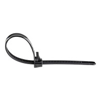 Produktbild för StarTech.com 20cm(8") Reusable Cable Ties, 7mm(1/4") wide, 50mm(1-7/8") Bundle Dia. 22kg(50lb) Tensile Strength, Releasable Nylon Ties, Indoor/Outdoor, 94V-2/UL Listed, 100 Pack, Black - Nylon 66 Plastic - TAA (CBMZTRB8BK) - kabelsamlare - TAA-kompatibel