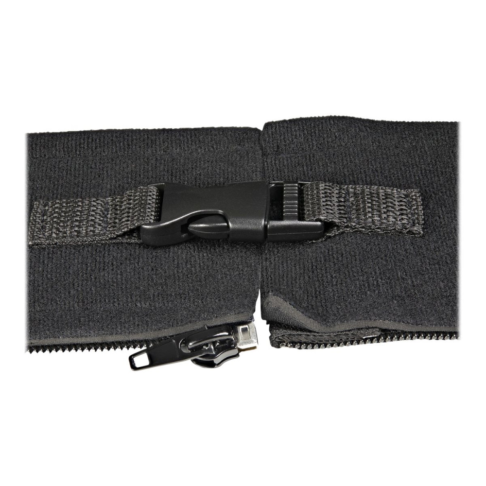 Produktbild för StarTech.com Kabelstrumpa i neopren på 1 m med dragkedja och spänne - diameter på 3 cm - Dator/nätverk/AV-sladdskydd - Flexibelt kabelarrangemang - Svart - kabelhanteringsfodral