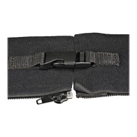 Produktbild för StarTech.com Kabelstrumpa i neopren på 1 m med dragkedja och spänne - diameter på 3 cm - Dator/nätverk/AV-sladdskydd - Flexibelt kabelarrangemang - Svart - kabelhanteringsfodral
