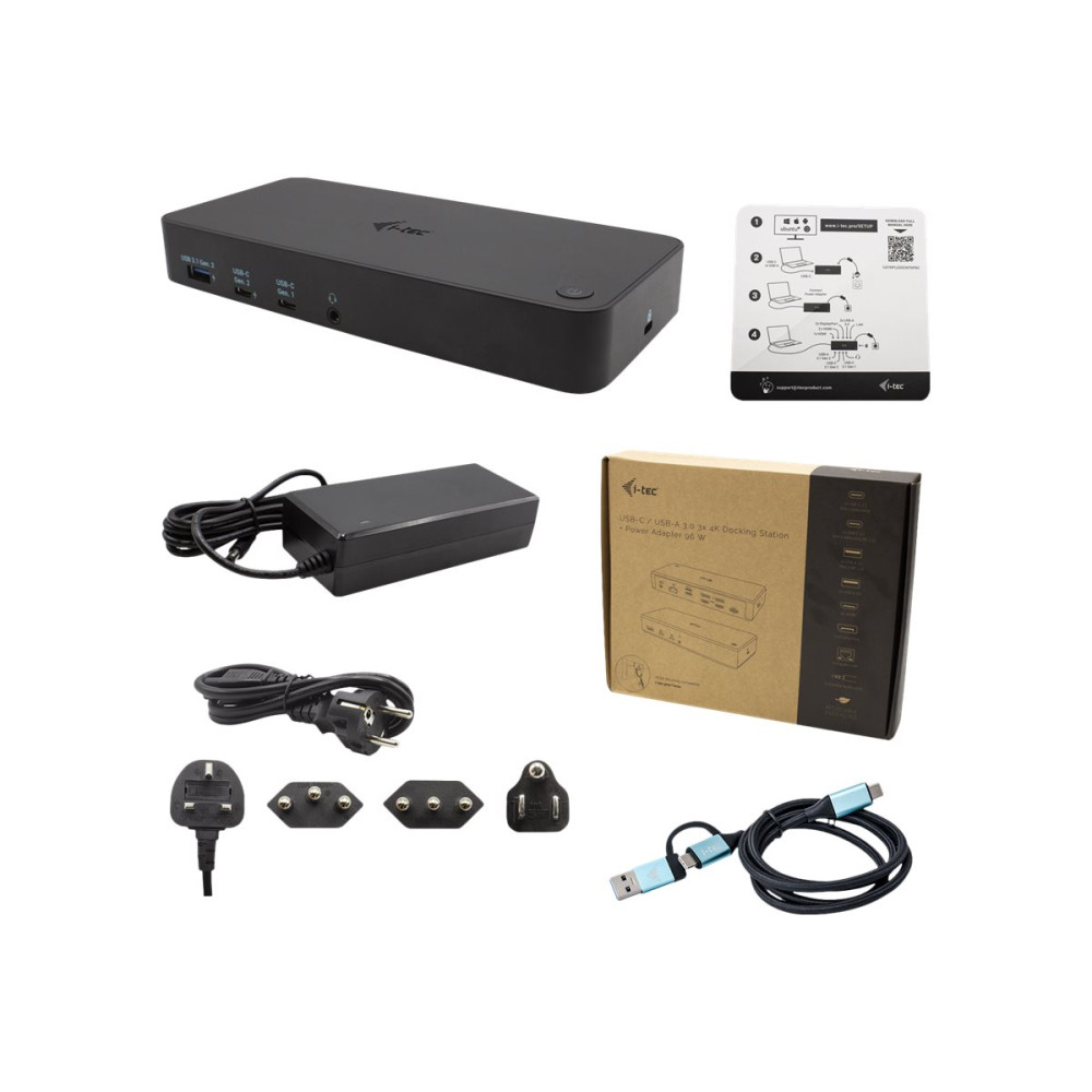 Produktbild för i-Tec - dockningsstation - USB-C / Thunderbolt 3 - DP, HDMI - 1GbE
