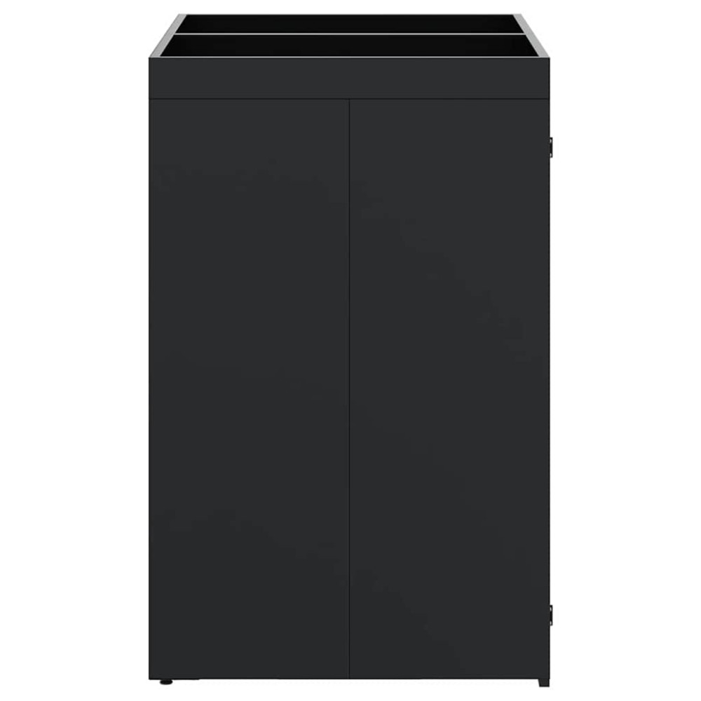 Produktbild för Förvaring för 2 soptunnor Svart 136 x 77,5 x 121,5 cm