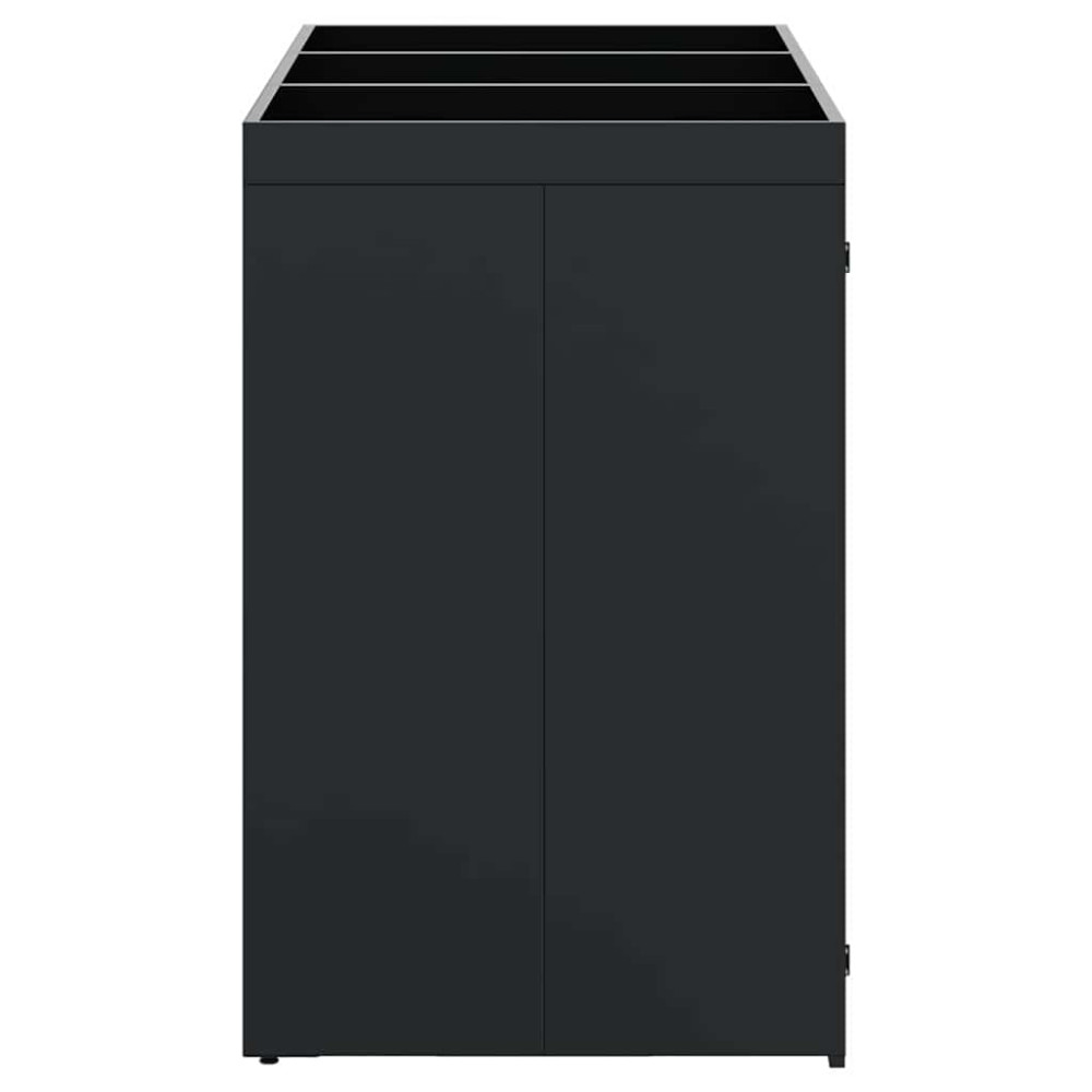 Produktbild för Förvaring för 3 soptunnor Svart 204 x 77,5 x 121,5 cm