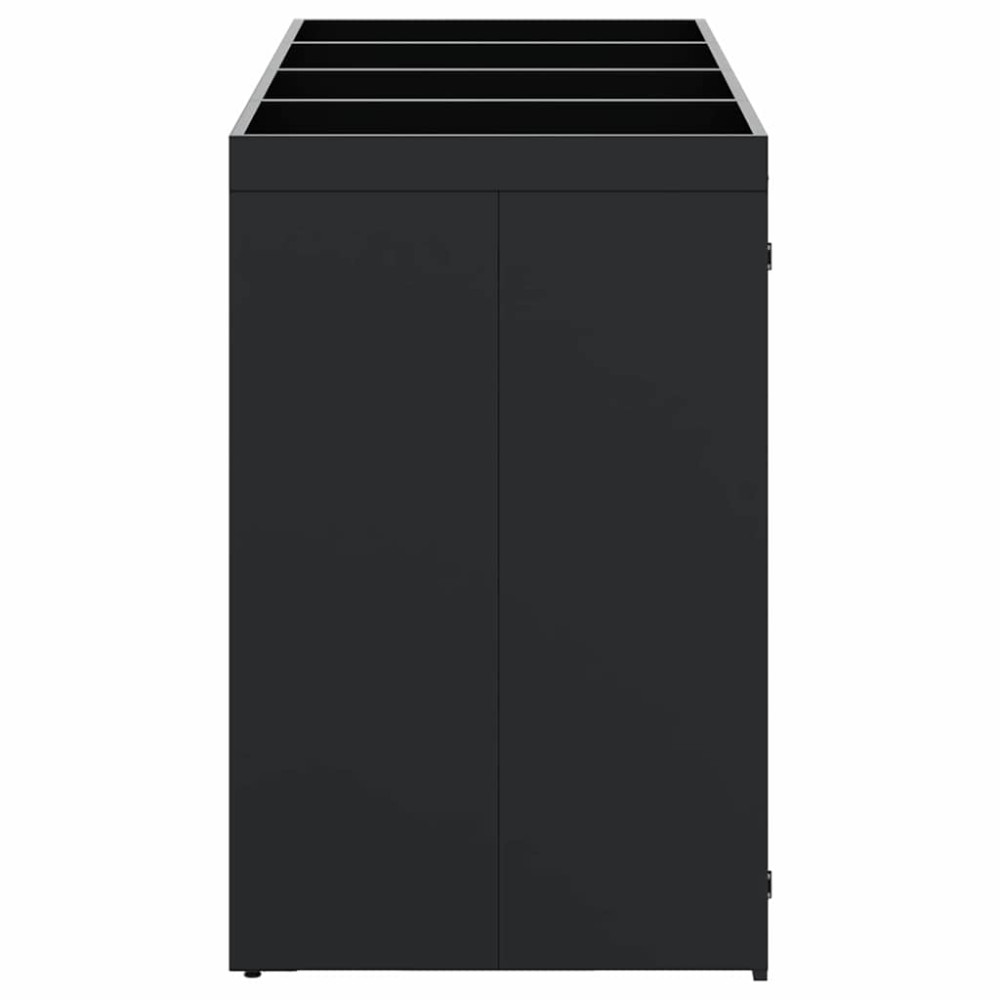 Produktbild för Förvaring för 4 soptunnor Svart 272 x 77,5 x 121,5 cm
