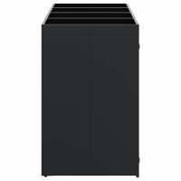 Produktbild för Förvaring för 4 soptunnor Svart 272 x 77,5 x 121,5 cm