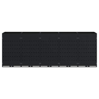 Produktbild för Förvaring för 5 soptunnor Svart 340 x 77,5 x 121,5 cm