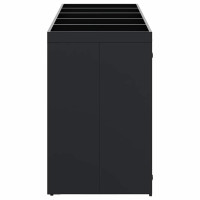 Produktbild för Förvaring för 5 soptunnor Svart 340 x 77,5 x 121,5 cm