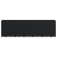 Produktbild för Förvaring för 6 soptunnor Svart 408 x 77,5 x 121,5 cm