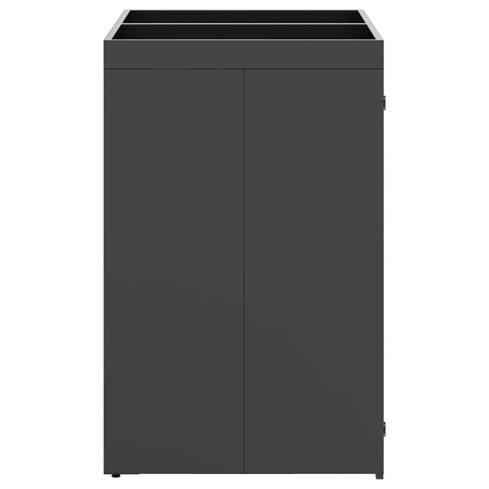 Produktbild för Förvaring för 2 soptunnor Antracit 136 x 77,5 x 121,5 cm