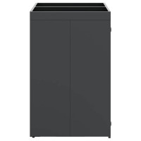 Produktbild för Förvaring för 2 soptunnor Antracit 136 x 77,5 x 121,5 cm
