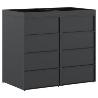 Produktbild för Förvaring för 2 soptunnor Antracit 136 x 77,5 x 121,5 cm