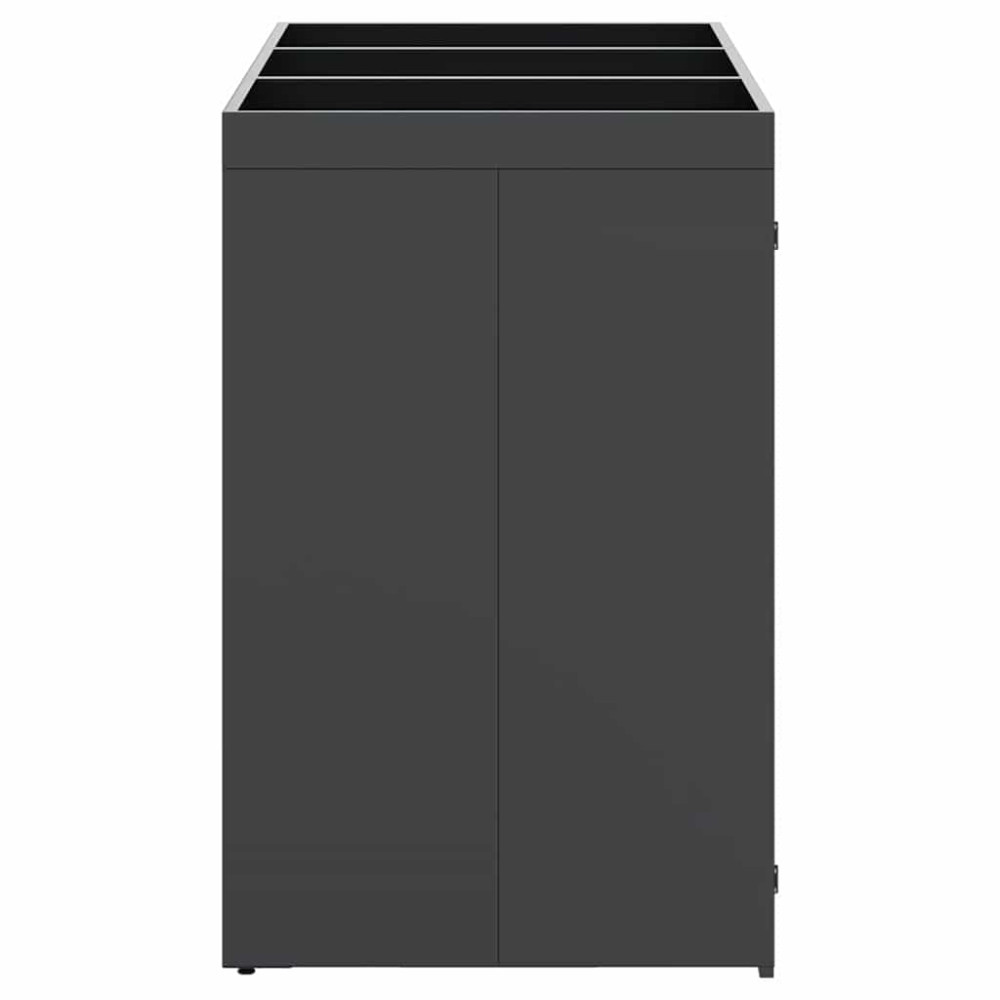 Produktbild för Förvaring för 3 soptunnor Antracit 204 x 77,5 x 121,5 cm