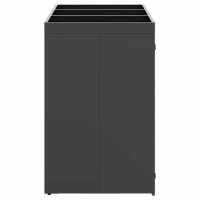 Produktbild för Förvaring för 3 soptunnor Antracit 204 x 77,5 x 121,5 cm