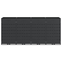 Produktbild för Förvaring för 4 soptunnor Antracit 272 x 77,5 x 121,5 cm