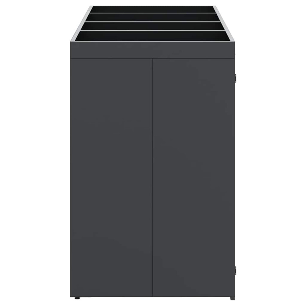 Produktbild för Förvaring för 4 soptunnor Antracit 272 x 77,5 x 121,5 cm