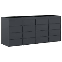 Produktbild för Förvaring för 4 soptunnor Antracit 272 x 77,5 x 121,5 cm