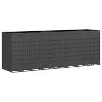 Produktbild för Förvaring för 5 soptunnor Antracit 340 x 77,5 x 121,5 cm