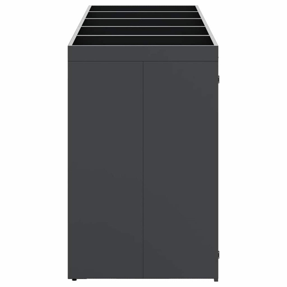 Produktbild för Förvaring för 5 soptunnor Antracit 340 x 77,5 x 121,5 cm