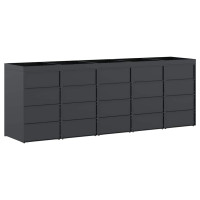Produktbild för Förvaring för 5 soptunnor Antracit 340 x 77,5 x 121,5 cm