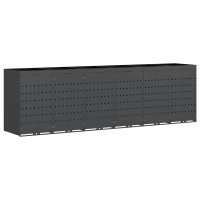 Produktbild för Förvaring för 6 soptunnor Antracit 408 x 77,5 x 121,5 cm