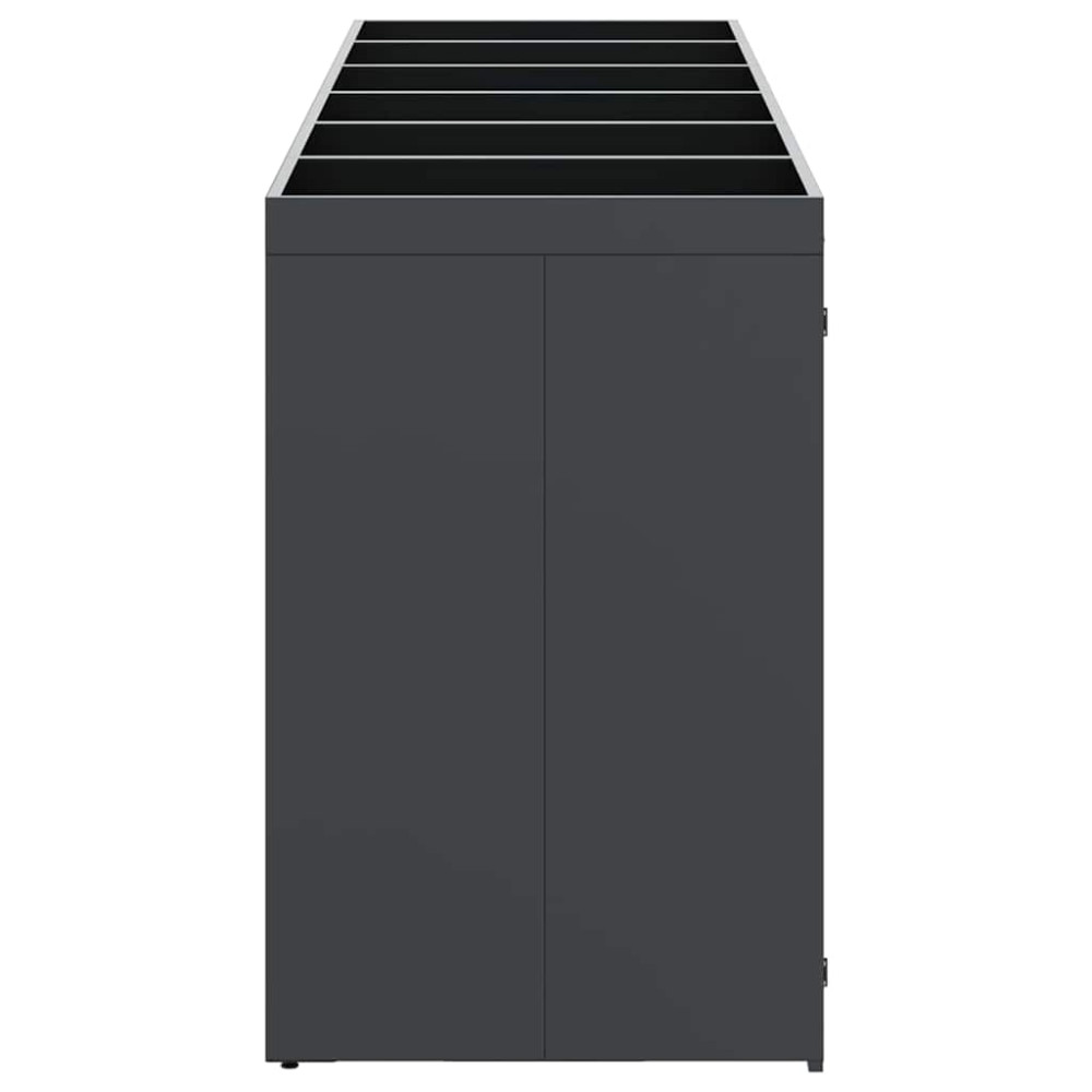 Produktbild för Förvaring för 6 soptunnor Antracit 408 x 77,5 x 121,5 cm