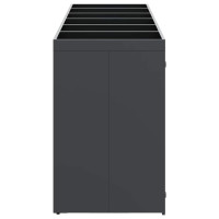 Produktbild för Förvaring för 6 soptunnor Antracit 408 x 77,5 x 121,5 cm