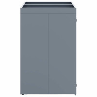 Produktbild för Förvaring för 2 soptunnor Ljusgrå 136 x 77,5 x 121,5 cm
