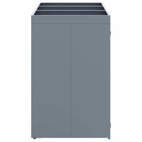 Produktbild för Förvaring för 3 soptunnor Ljusgrå 204 x 77,5 x 121,5 cm