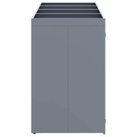 Produktbild för Förvaring för 4 soptunnor Ljusgrå 272 x 77,5 x 121,5 cm